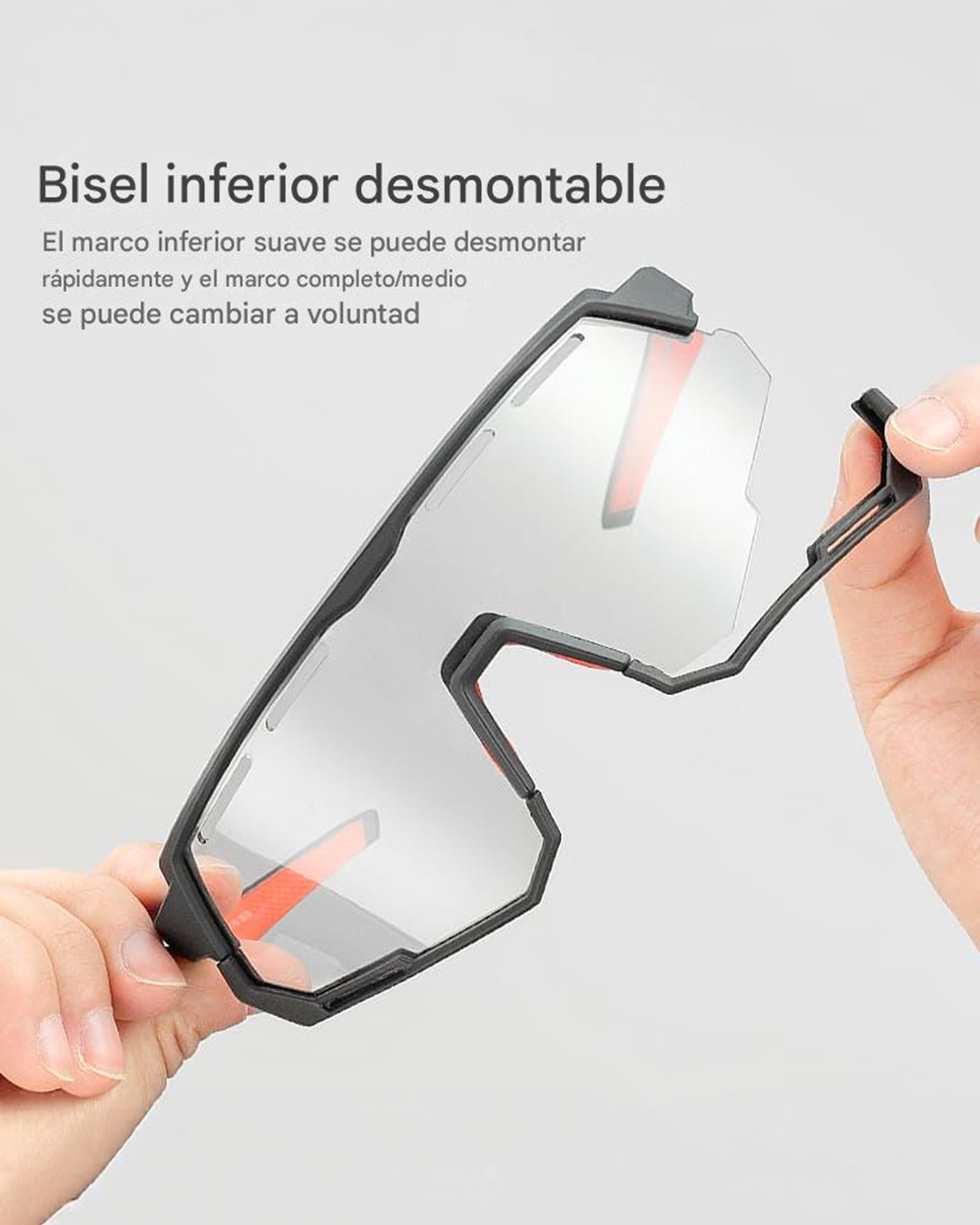 Lentes Rockbros Fotocromáticos Polarizados 2 En 1 Mod-sp246