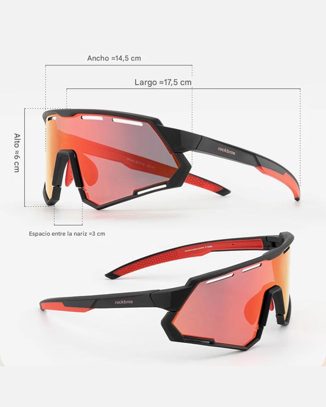 Lentes Rockbros Fotocromáticos Polarizados 2 En 1 Mod-sp246