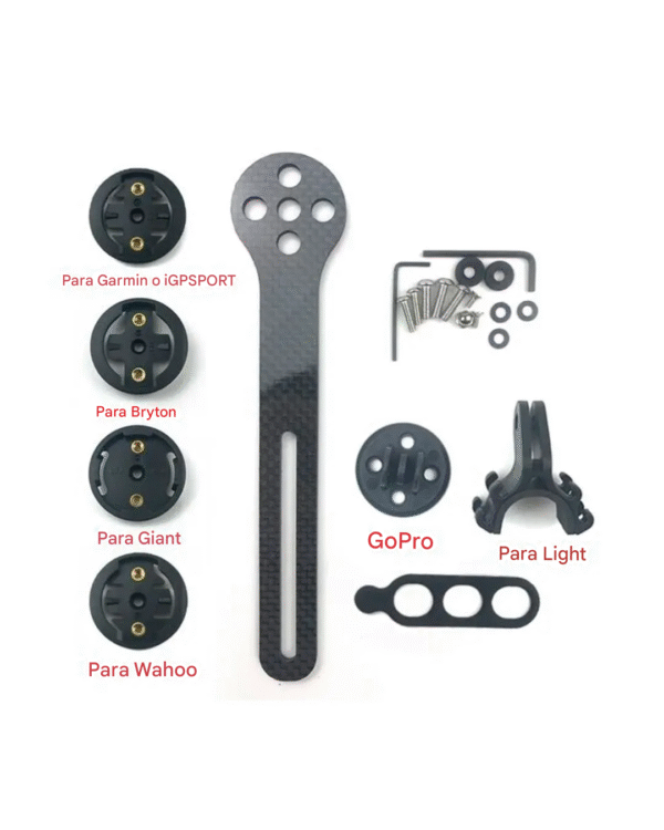 Soporte Carbono MC4.0 Toseek Ciclocomputadora Manillar Integrado Ruta MTB