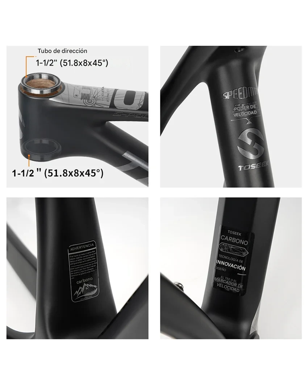 Cuadro Toseek Spacer 3.0 29 pulgadas cableado interno + Poste asiento