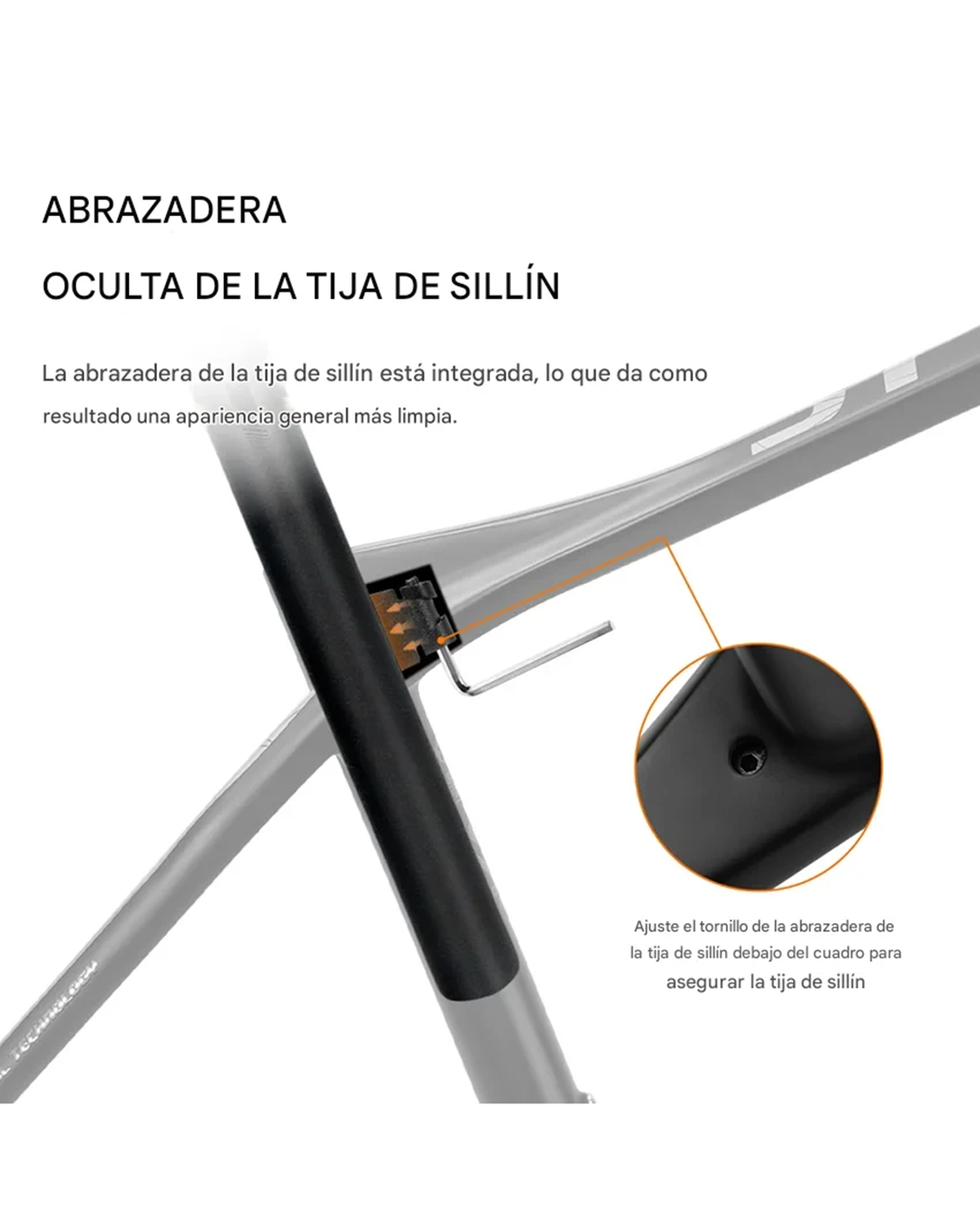 Cuadro Toseek Spacer 3.0 29 pulgadas cableado interno + Poste asiento