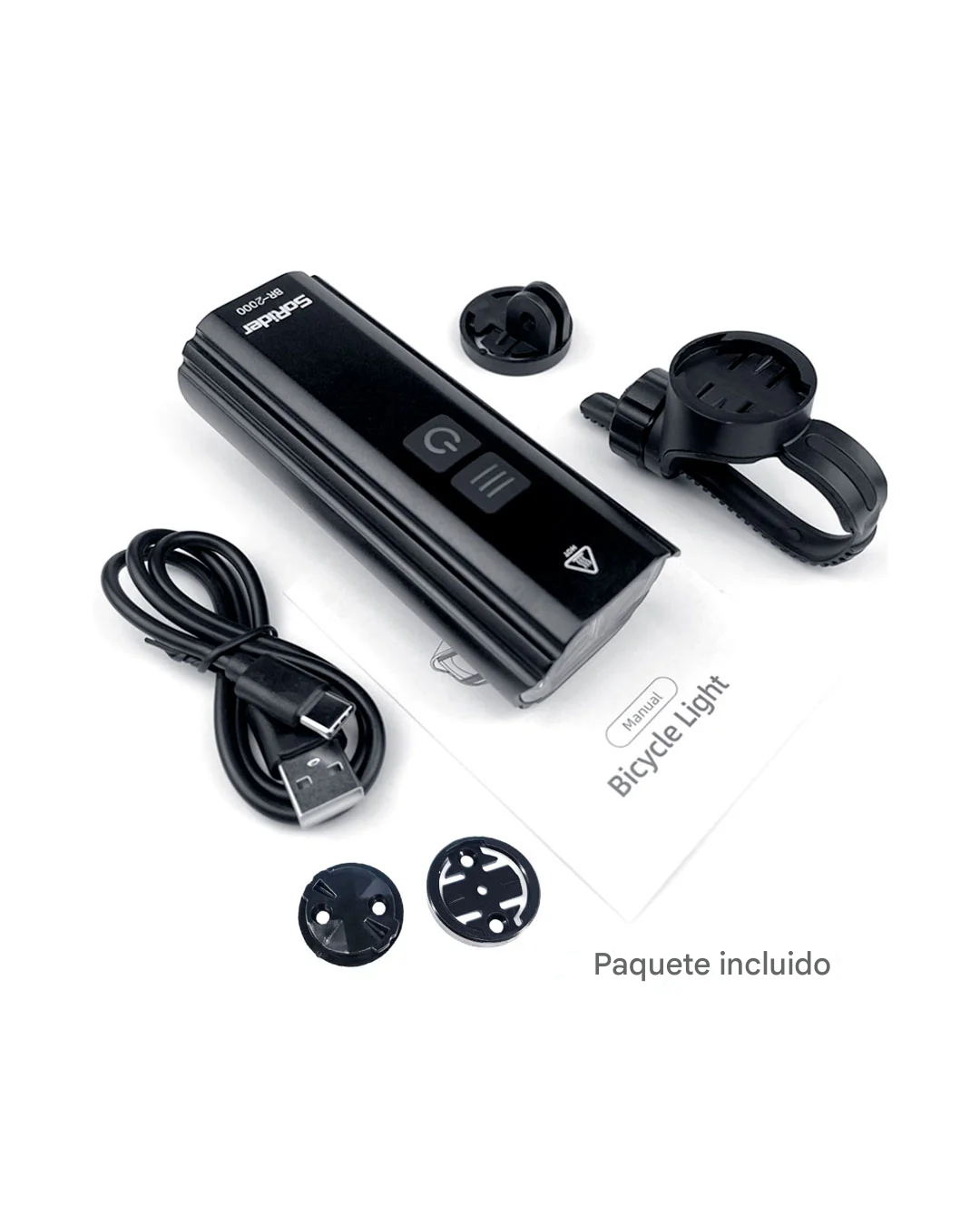 Luz Delantera Bicicleta Sorider Br2000 Lumens Muy Potente