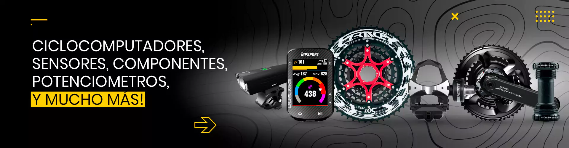 Ciclocomputadores, Sensores, Componentes, Potenciometros y mucho más!