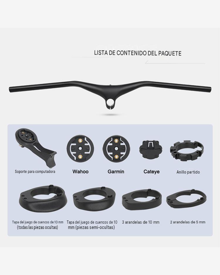 Manillar de Carbono Cableado Interno MTB Toseek MTB14