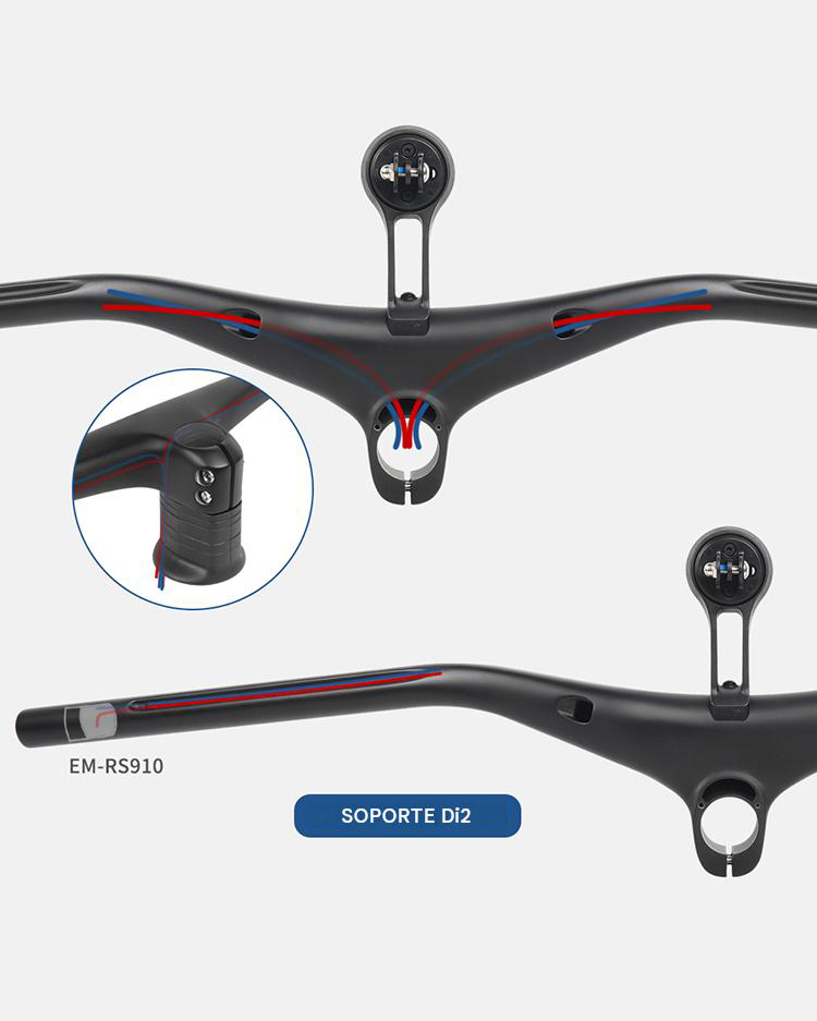 Manillar de Carbono Cableado Interno MTB Toseek MTB14