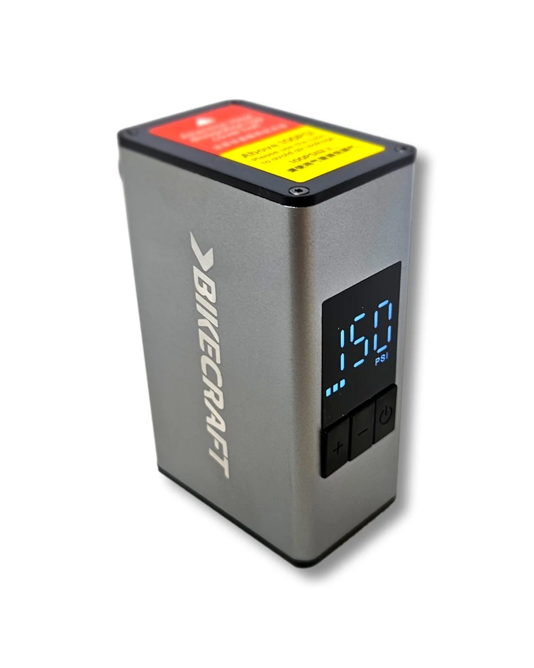 Mini Inflador Eléctrico BikeCraft A3 Max 150 PSI Pantalla LCD