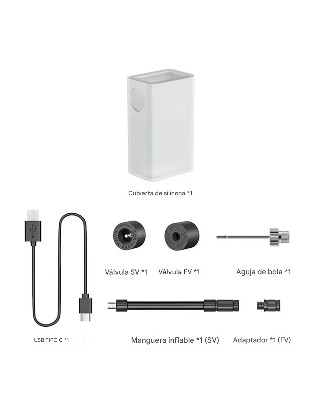Mini Inflador Eléctrico Bike Craft A3 Mini Ultraliviano 100 PSI Pantalla LCD