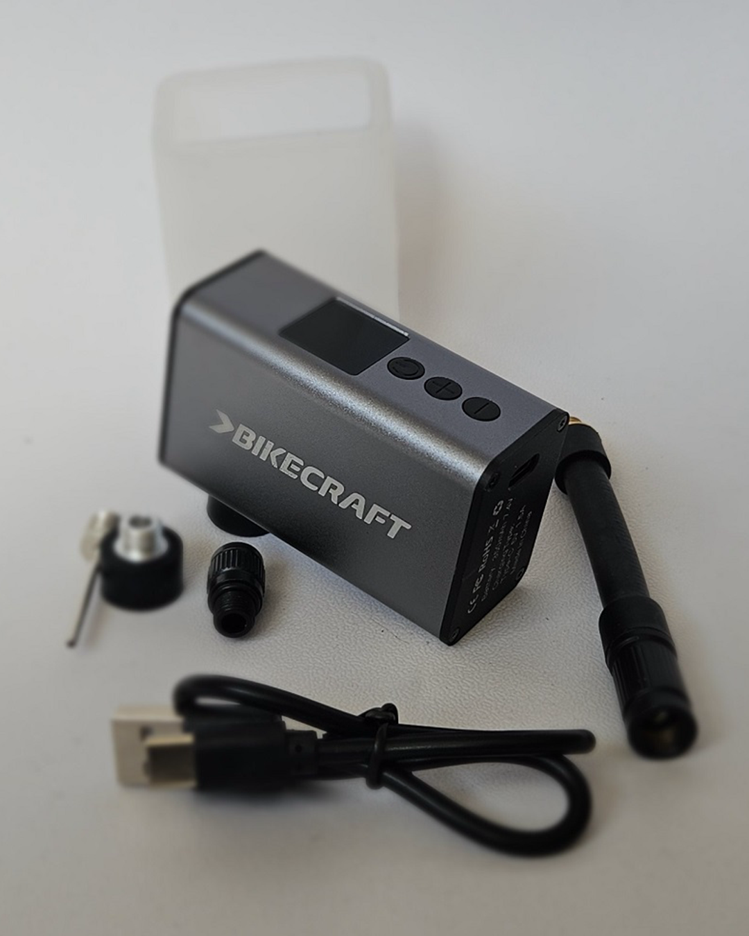 Mini Inflador Eléctrico Bike Craft A3 Mini Ultraliviano 100 PSI Pantalla LCD