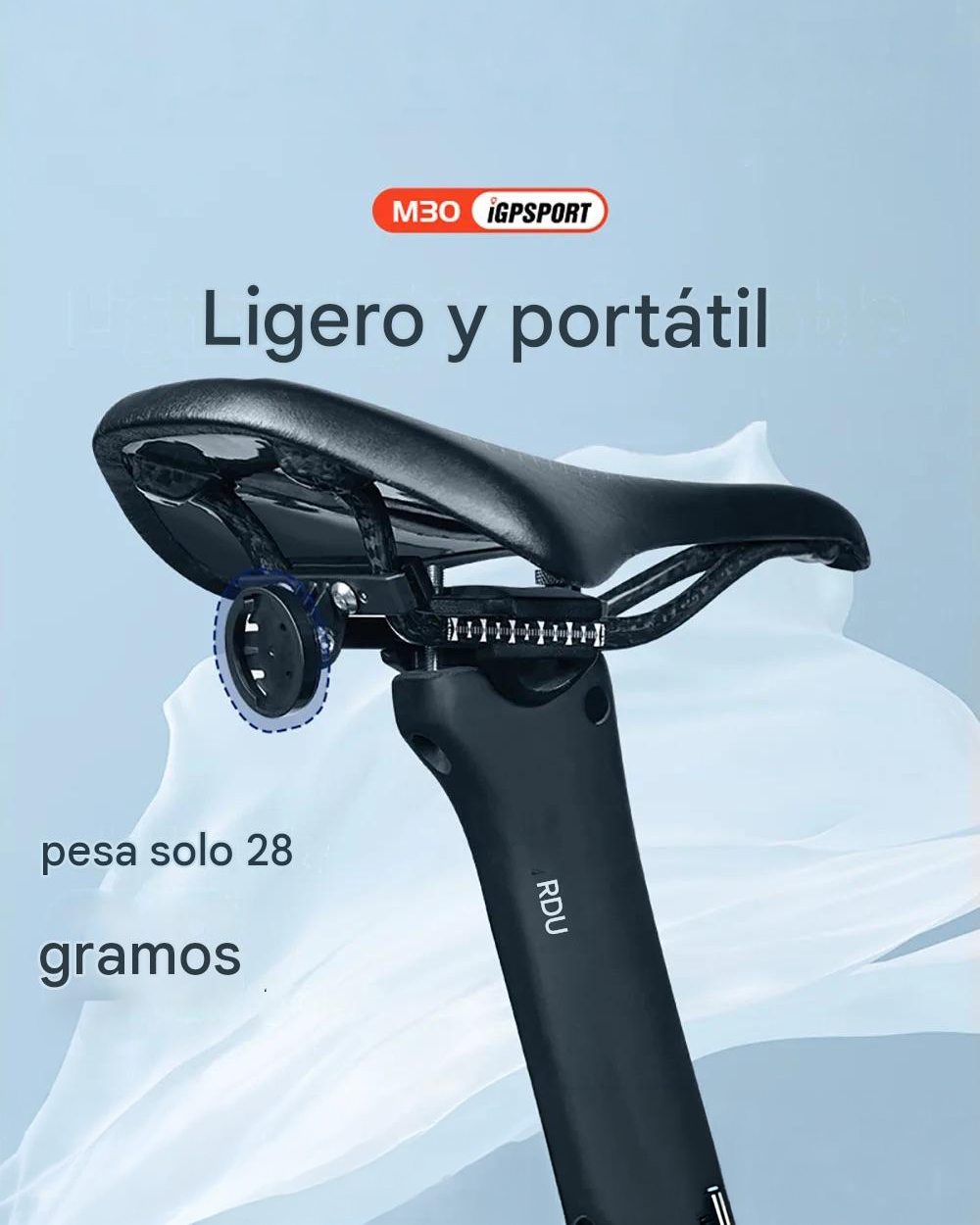 Soporte Asiento iGPSPORT M30 para GoPro SR30 TL30 y compatibles