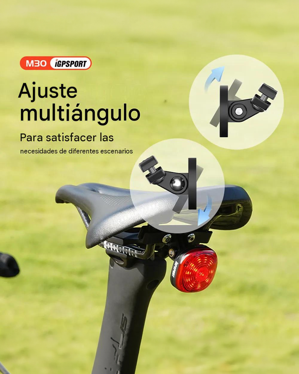 Soporte Asiento iGPSPORT M30 para GoPro SR30 TL30 y compatibles