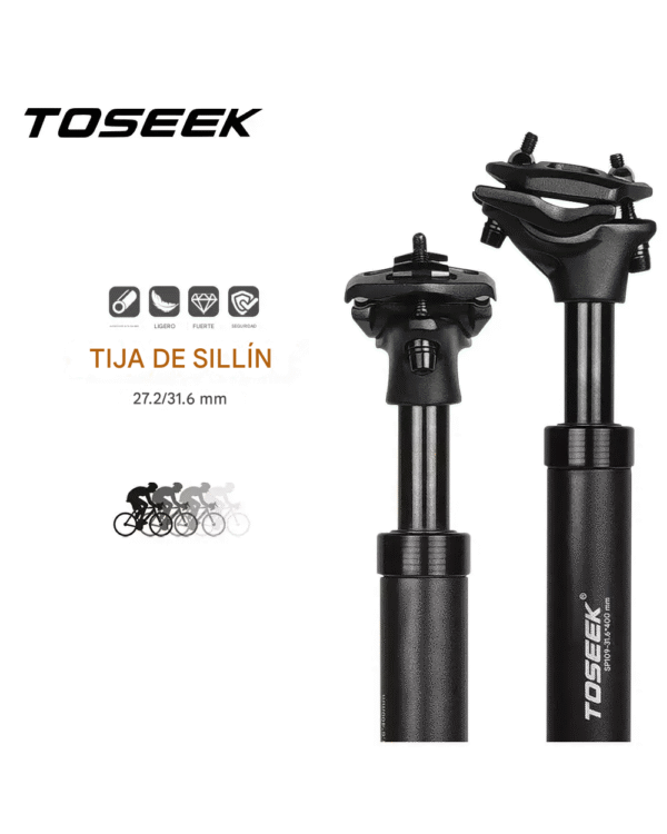 Poste / Vela /Portasilla Toseek SP109 con Suspensión MTB