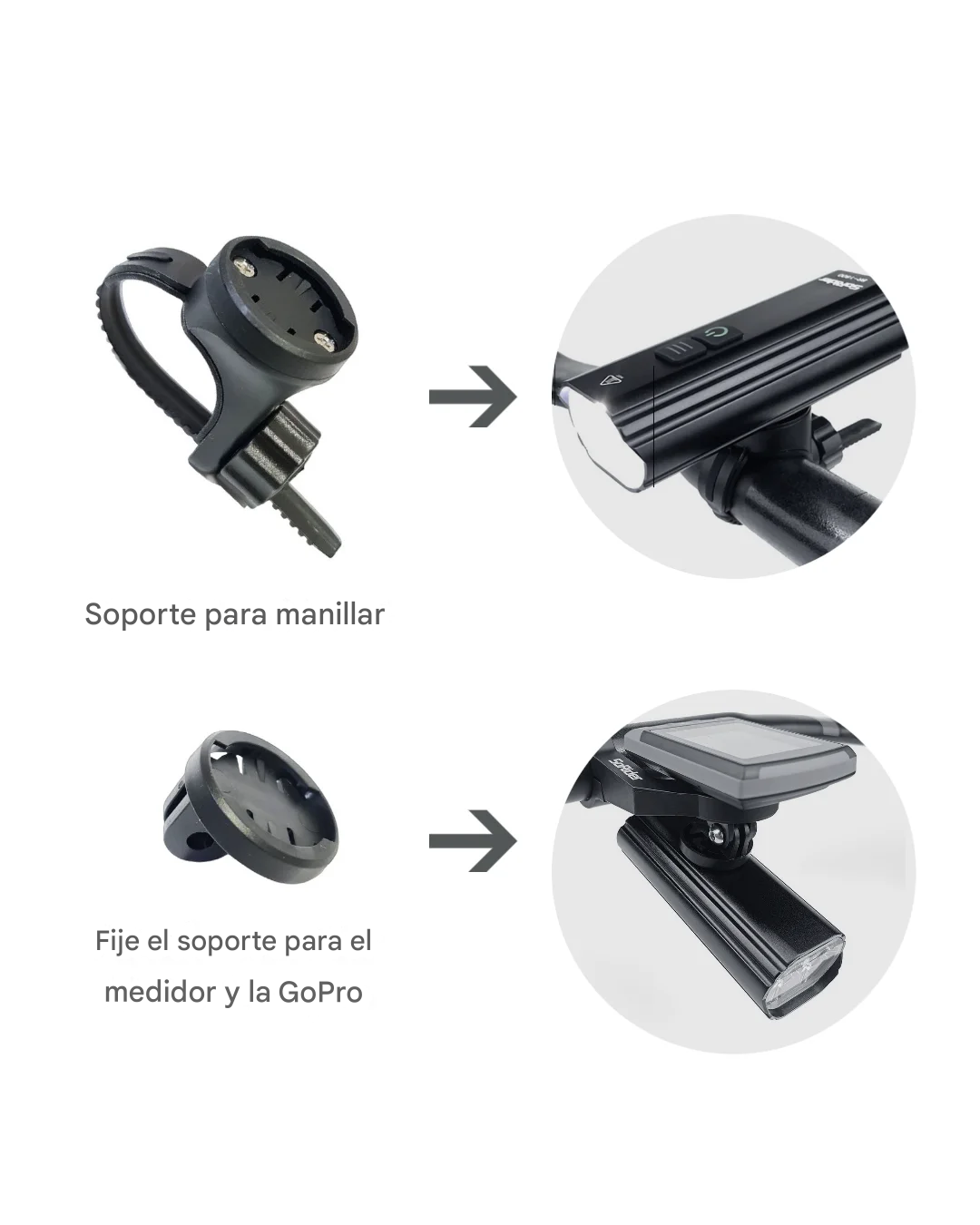 Luz Delantera Bicicleta BikeCraft Br1800 Lumens Muy Potente - Imagen 2