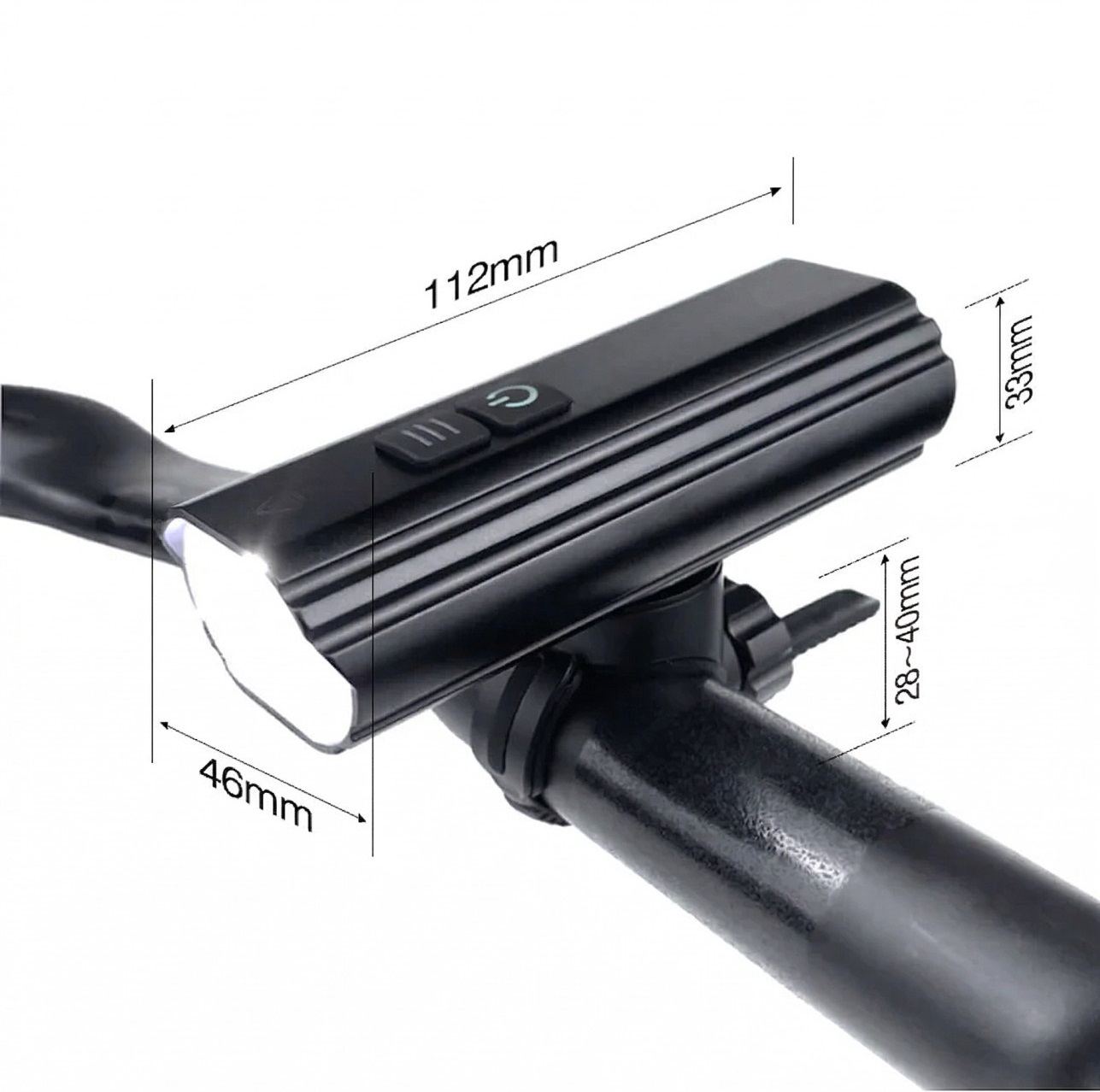 Luz Delantera Bicicleta BikeCraft Br1800 Lumens Muy Potente - Imagen 5