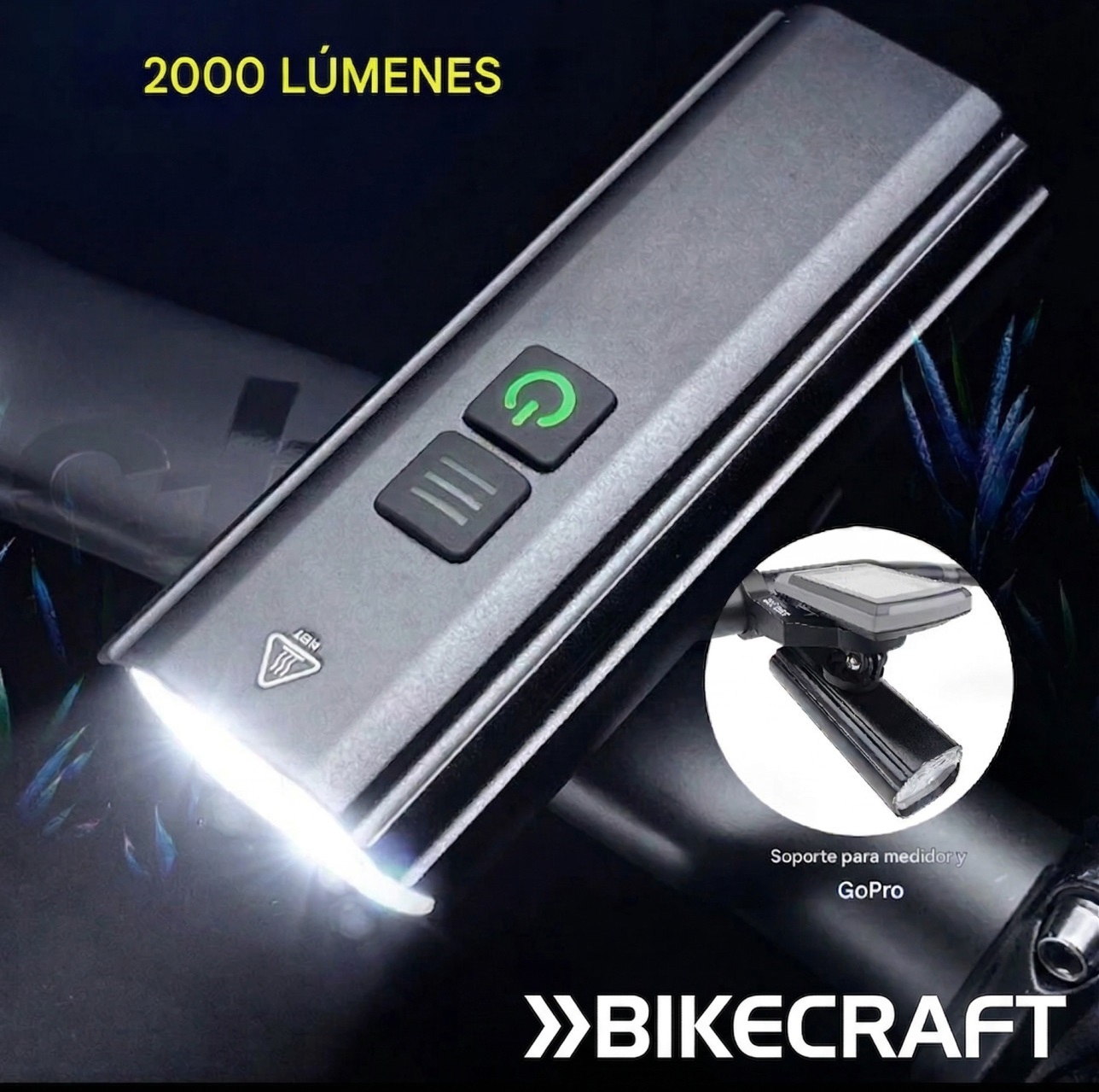 Luz Delantera Bicicleta BikeCraft Br1800 Lumens Muy Potente - Imagen 9