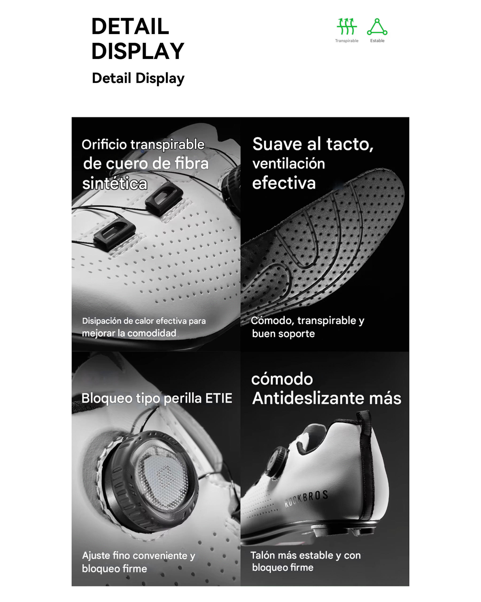 Zapatillas Rockbros Ciclismo Ruta CR5 Carbono