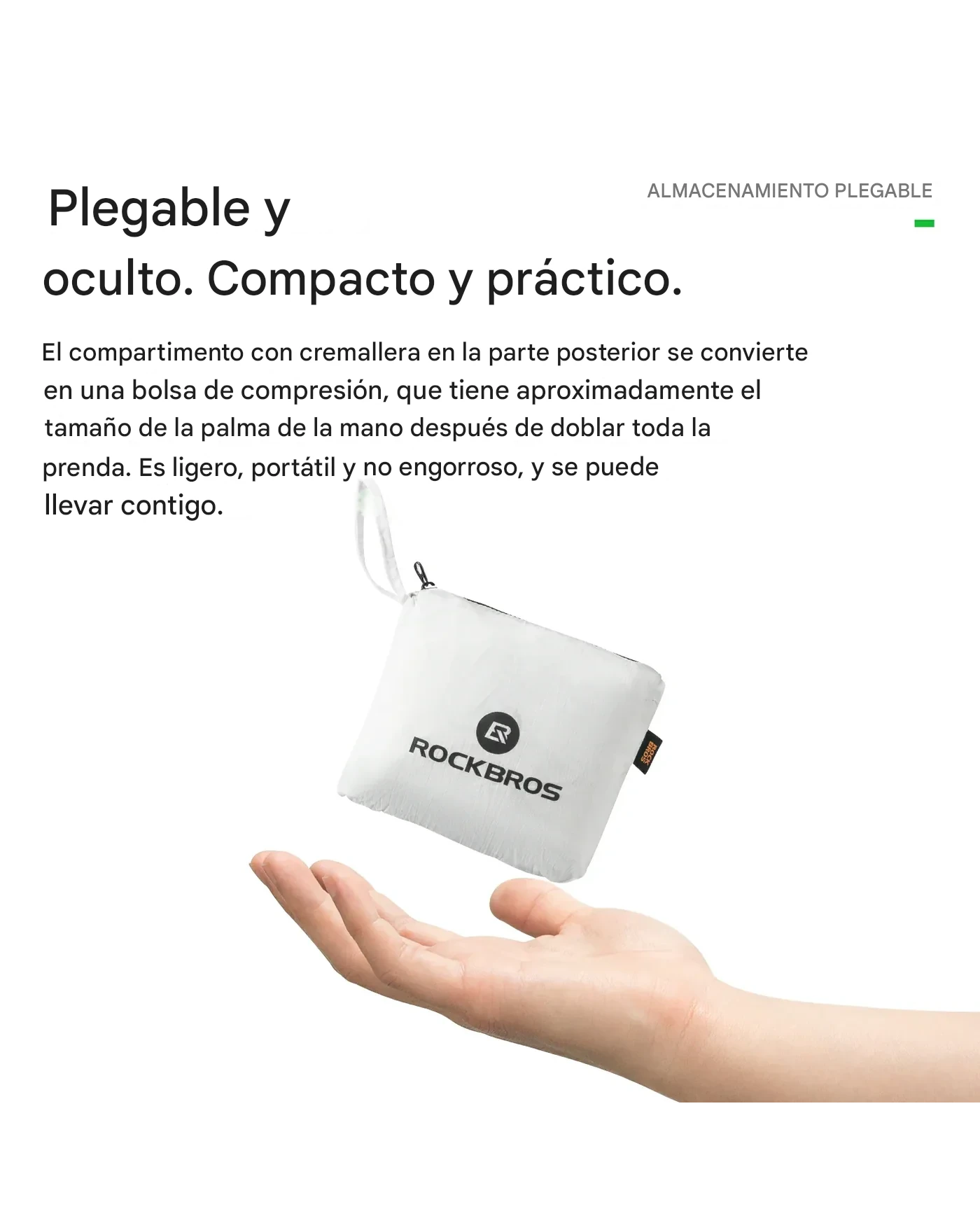 Chaqueta de Ciclismo ROCKBROS “Auto-Glow” – Fotoluminiscente, Impermeable y Ultraligera