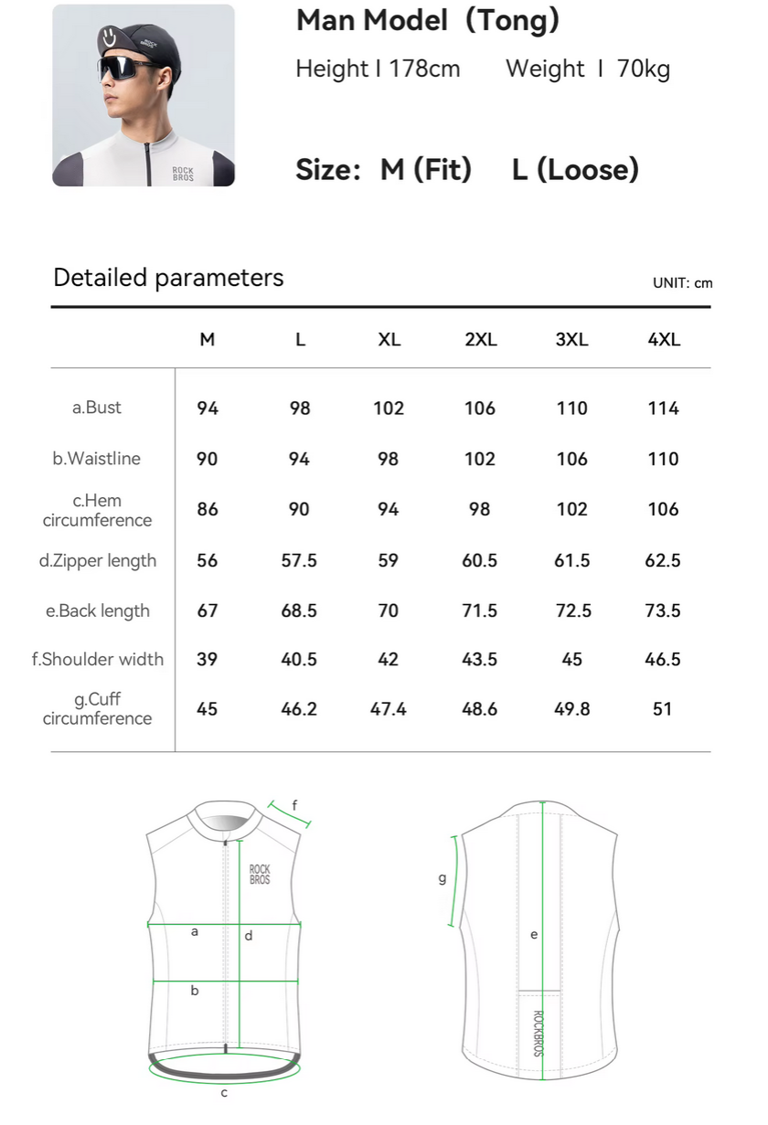 Chaleco Cortavientos de Ciclismo ROCKBROS – Ultraligero, Transpirable y Reflectante (Primavera/Verano) - Imagen 13