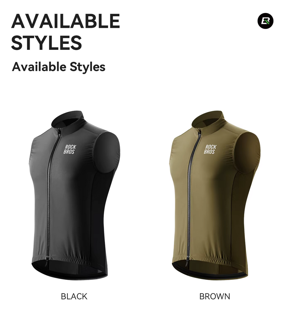 Chaleco Cortavientos de Ciclismo ROCKBROS – Ultraligero, Transpirable y Reflectante (Primavera/Verano) - Imagen 18