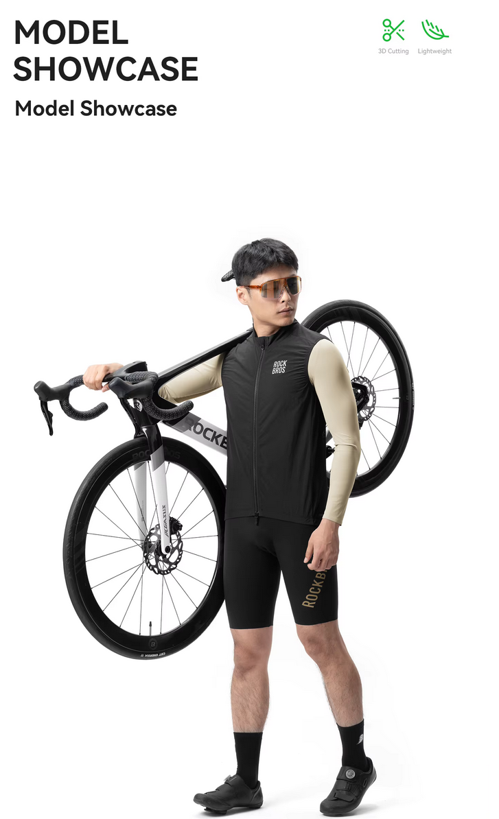 Chaleco Cortavientos de Ciclismo ROCKBROS – Ultraligero, Transpirable y Reflectante (Primavera/Verano) - Imagen 15