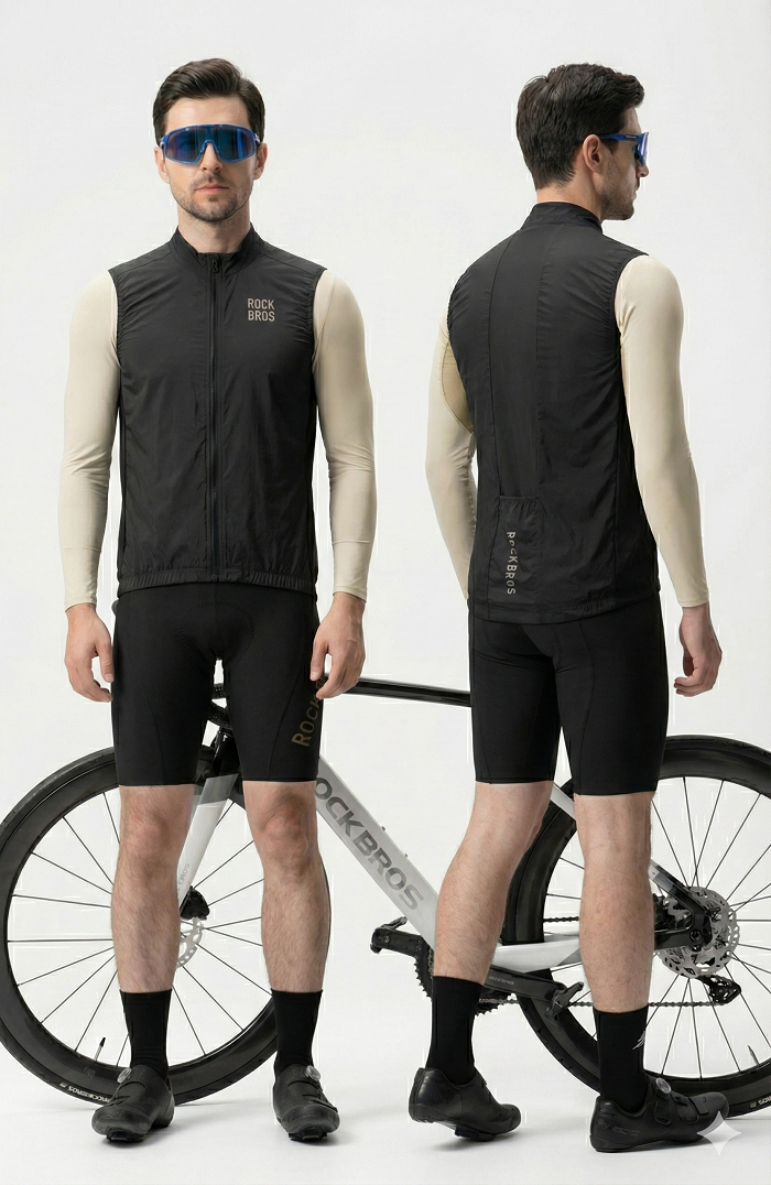 Chaleco Cortavientos de Ciclismo ROCKBROS – Ultraligero, Transpirable y Reflectante (Primavera/Verano) - Imagen 2