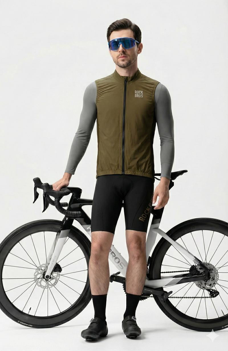 Chaleco Cortavientos de Ciclismo ROCKBROS – Ultraligero, Transpirable y Reflectante (Primavera/Verano) - Imagen 8