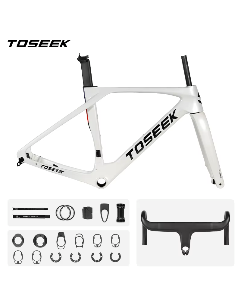 Cuadro Toseek R1 carbono cableado 100% interno (CON MANILLAR)