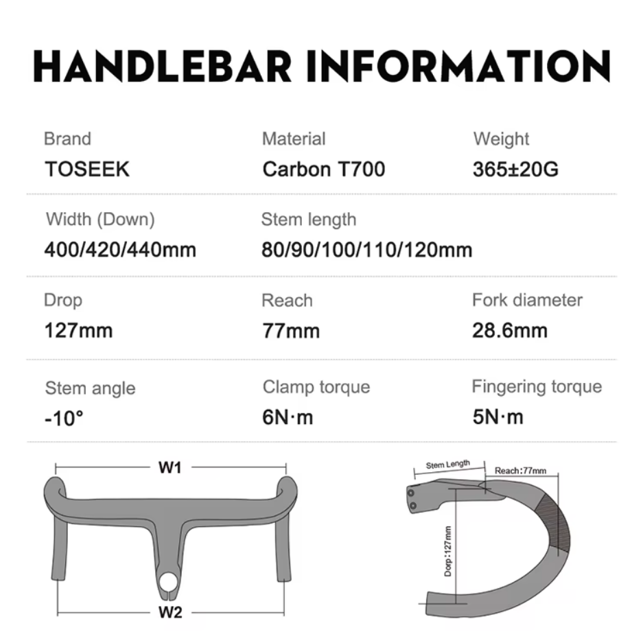 Cuadro Toseek R1 carbono cableado 100% interno (Sin Manillar) - Imagen 5