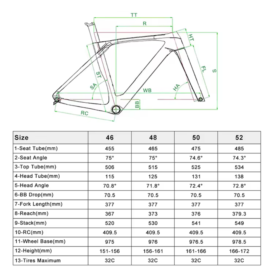 Cuadro Toseek R1 carbono cableado 100% interno (Sin Manillar) - Imagen 3