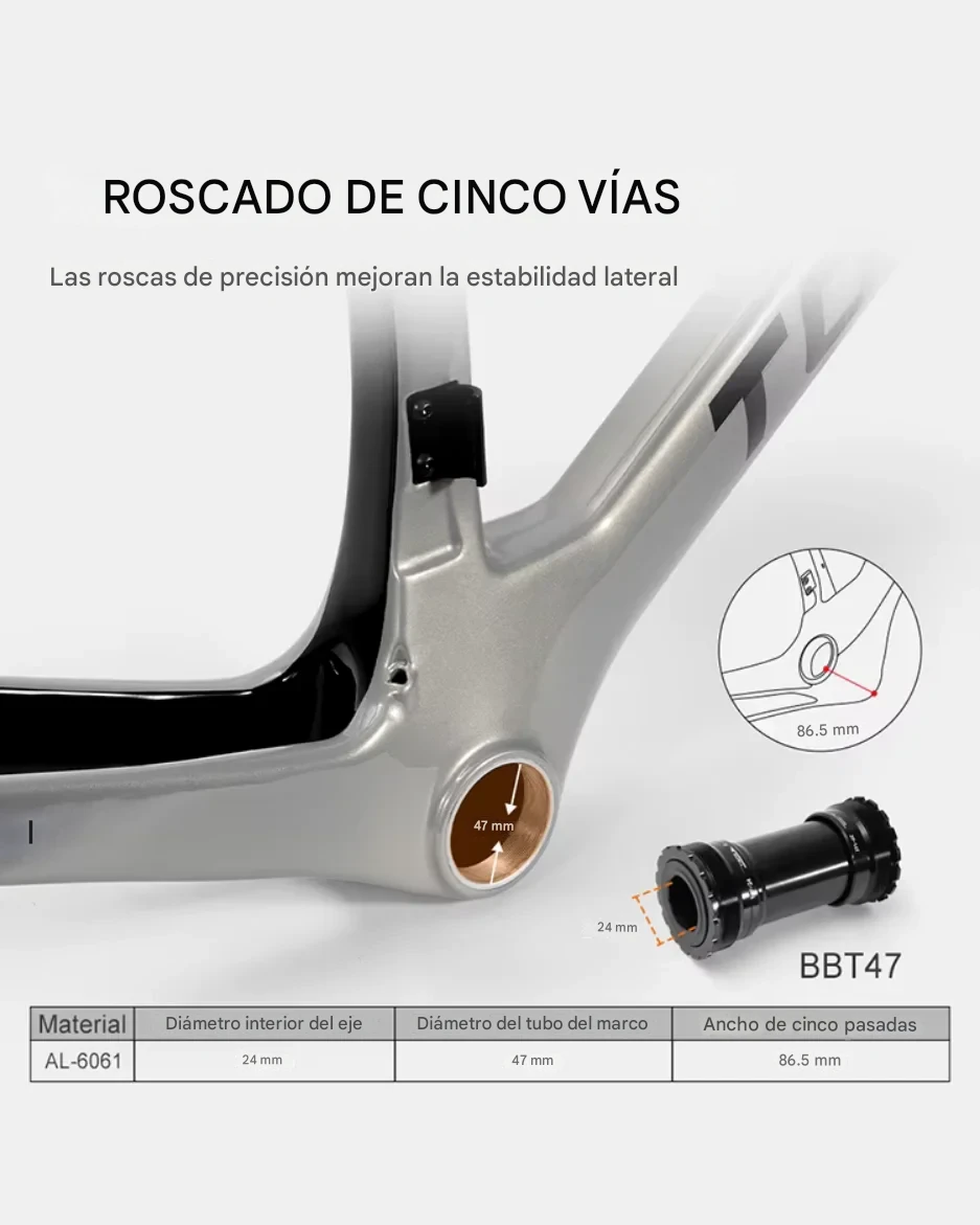 Cuadro Toseek R1 carbono cableado 100% interno (CON MANILLAR)