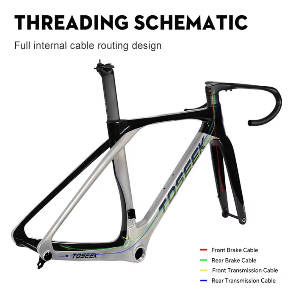 Cuadro Toseek R1 carbono cableado 100% interno (Sin Manillar) - Imagen 10