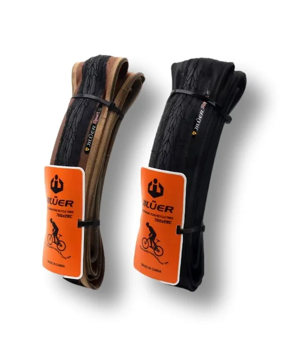 Neumático de Ruta JILUER 700c – 25mm / 28mm – Negro o Bicolor j1822 cubierta