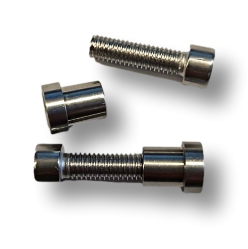 Tornillos con tuerca para stem o manillares 20mm acero inox x 2 unidades