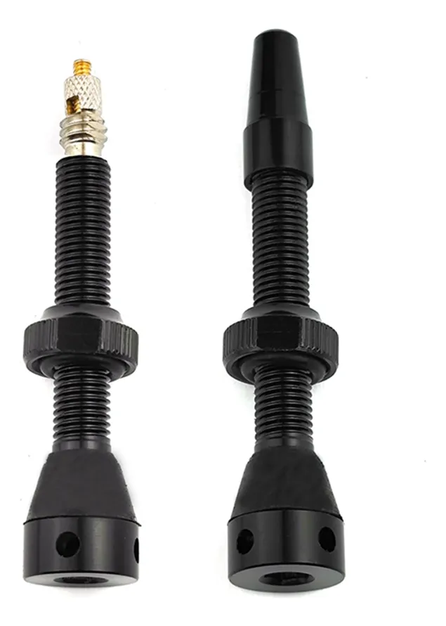 2 Válvulas Presta Tubeless 60mm/44mm | Kit de Aluminio CNC y Núcleo de Latón - Imagen 4