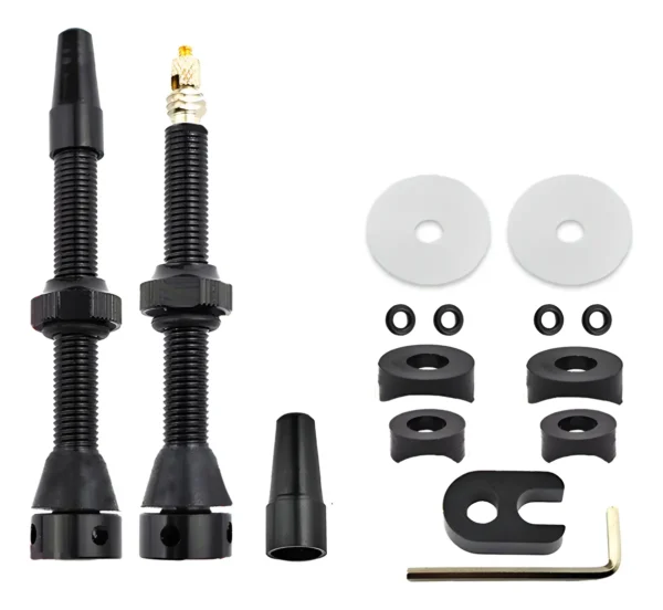 2 Válvulas Presta Tubeless 60mm/44mm | Kit de Aluminio CNC y Núcleo de Latón