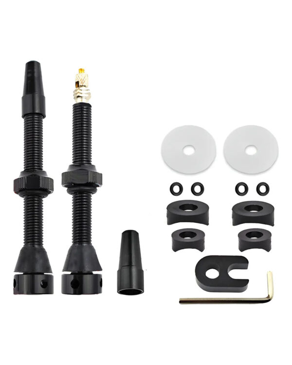 2 Válvulas Presta Tubeless 60mm/44mm | Kit de Aluminio CNC y Núcleo de Latón