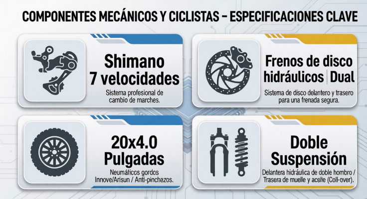 Bicicleta Electrica X7 Taoci 750W potencia bateria 864Wh - Imagen 4