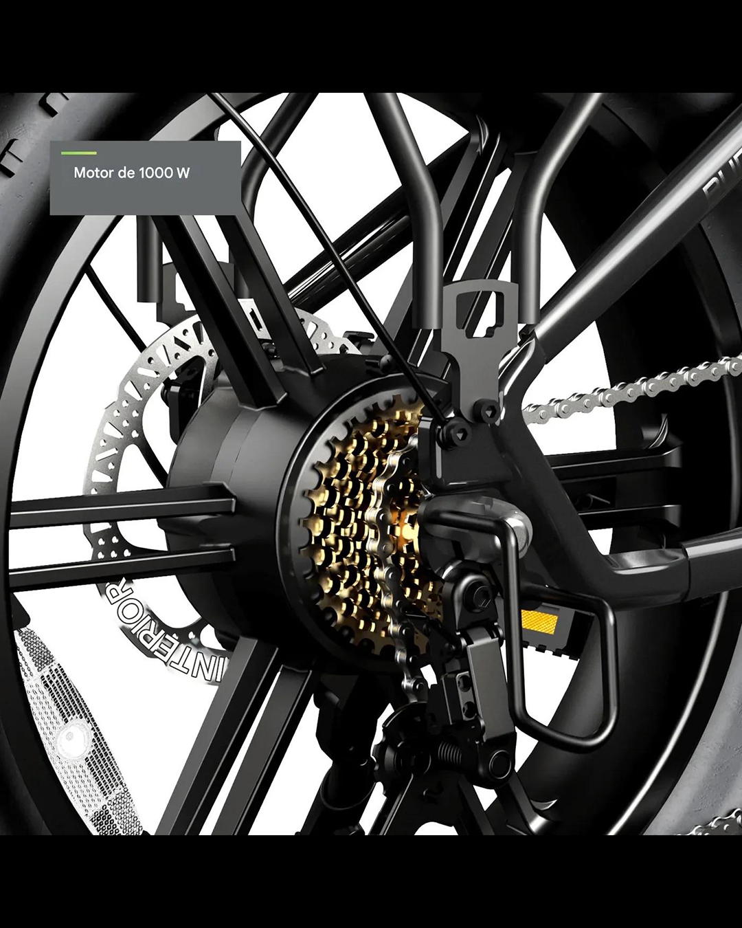 Bicicleta Eléctrica F008 Plegable Fat Tire 20″ 4×3″ – Motor 750W, Batería 48V 13Ah y Doble Suspensión Yeestep