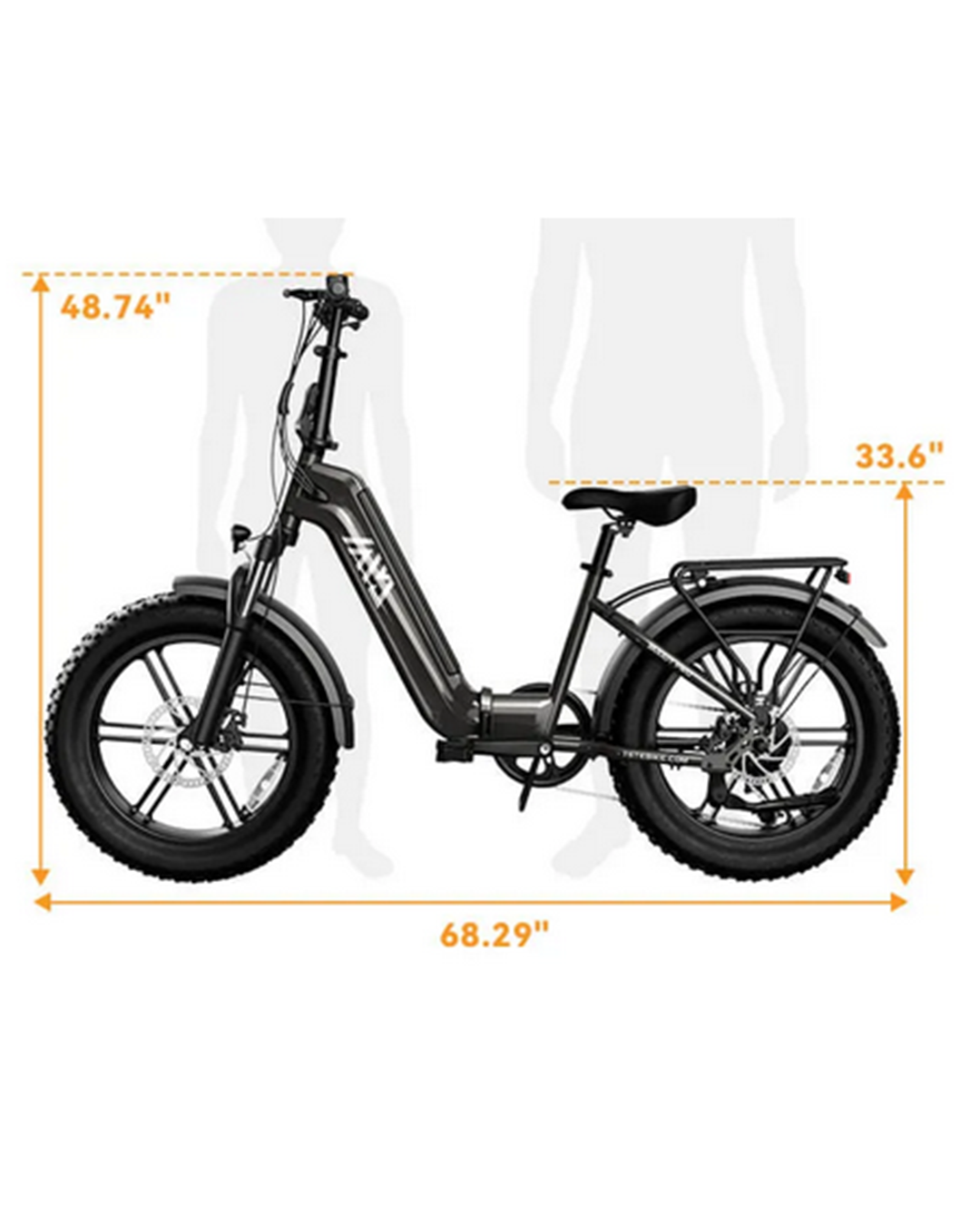 Bicicleta Eléctrica F008 Plegable Fat Tire 20″ 4×3″ – Motor 750W, Batería 48V 13Ah y Doble Suspensión Yeestep