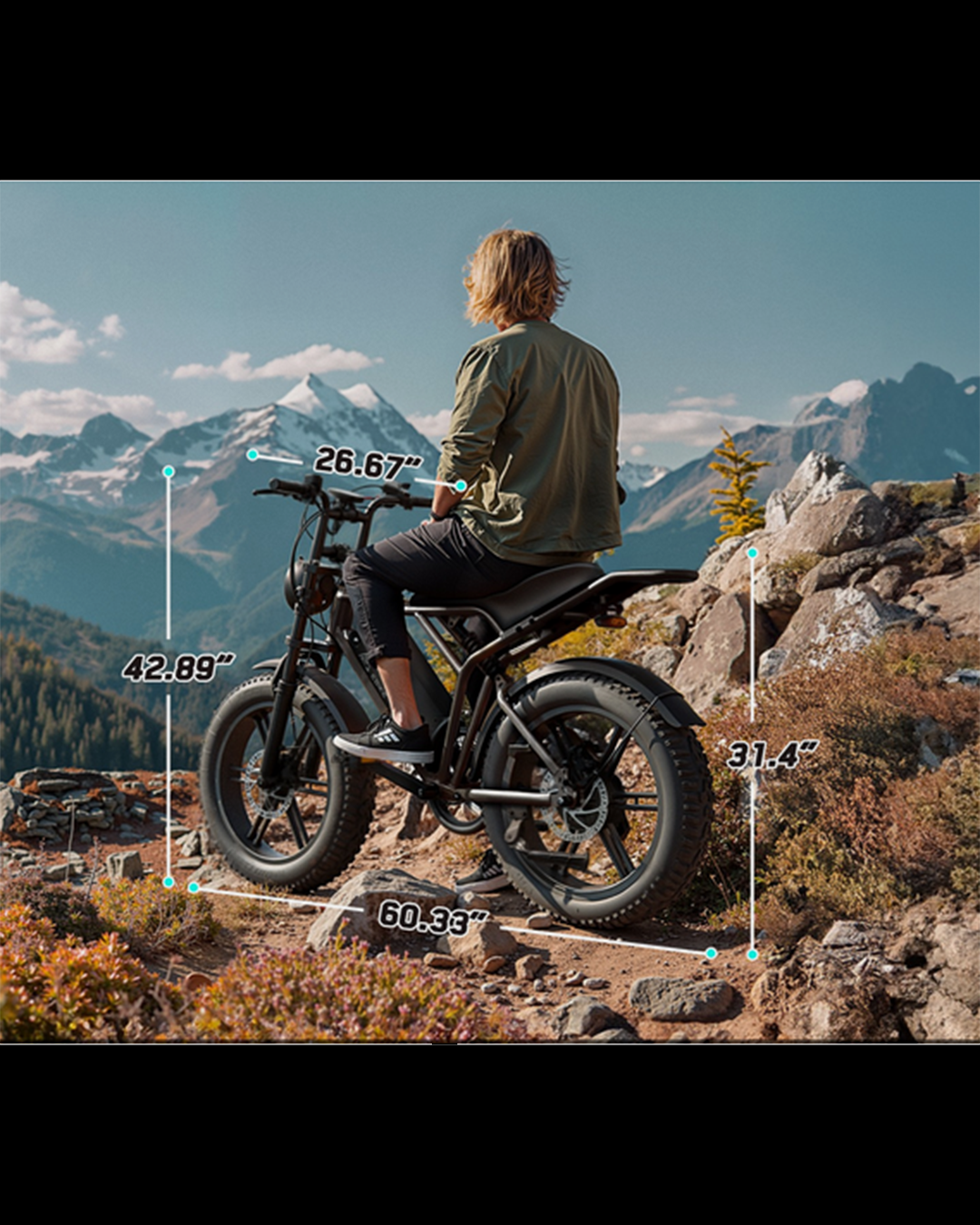 Bicicleta Eléctrica R002 Plus Fat Tire 20″ – Motor 750W, Batería 48V 20Ah y Doble Suspensión Yeestep