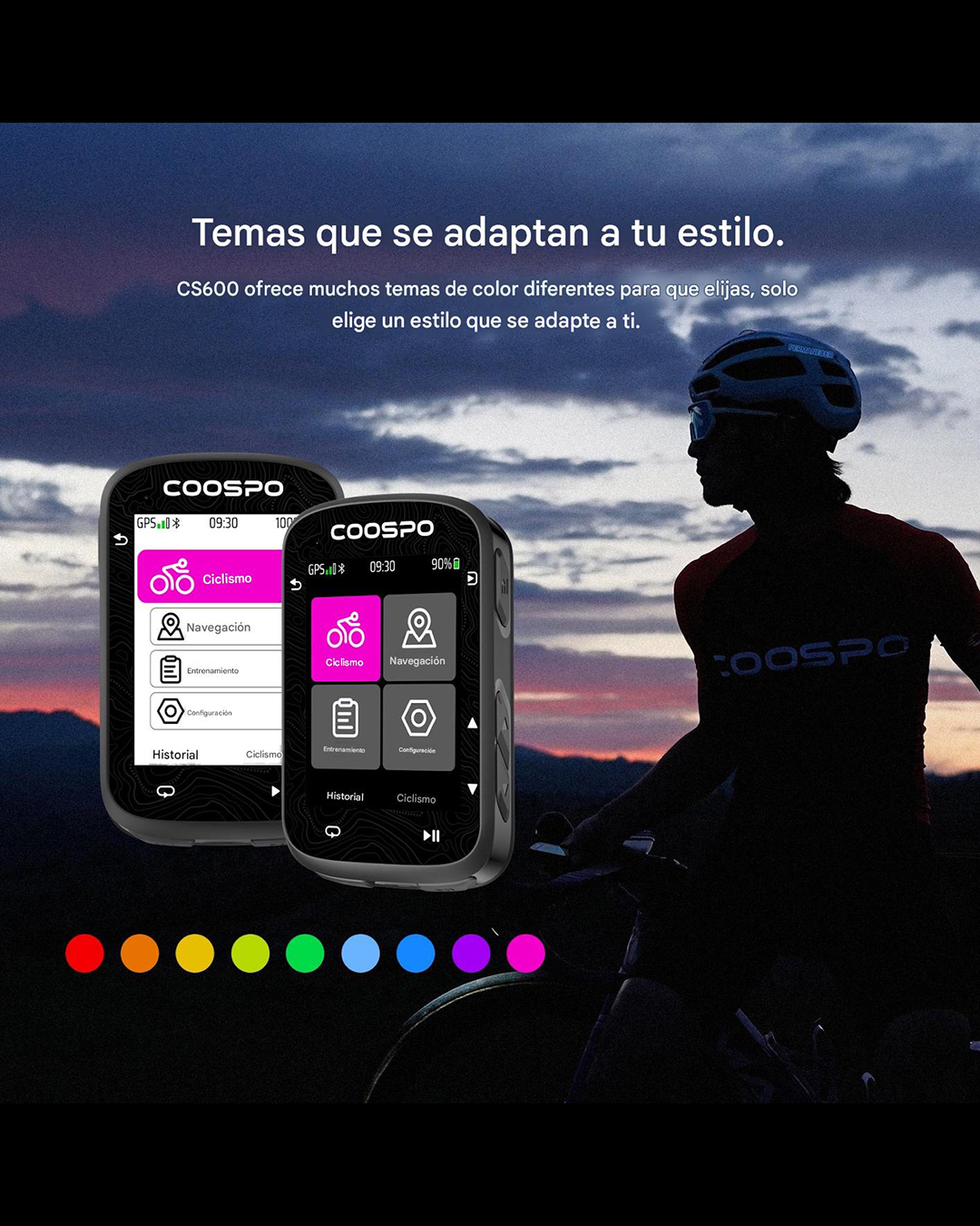 Ciclocomputadora CS600 GPS ANT+ Bluetooth Coospo