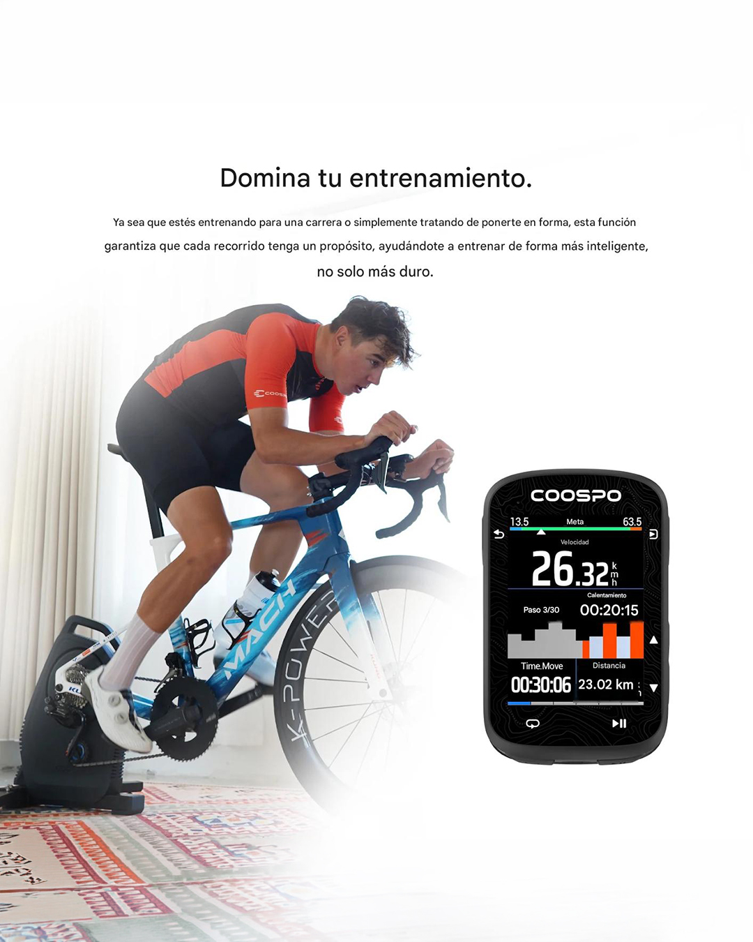 Ciclocomputadora CS600 GPS ANT+ Bluetooth Coospo