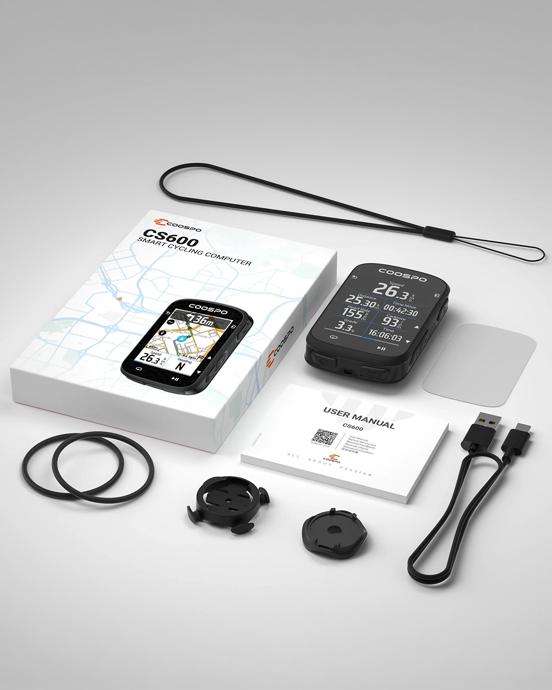 Ciclocomputadora CS600 GPS ANT+ Bluetooth Coospo