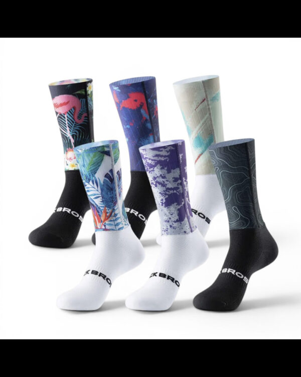 Medias / Calcetines de ciclista de compresión ROCKBROS, profesionales antideslizantes, unisex.