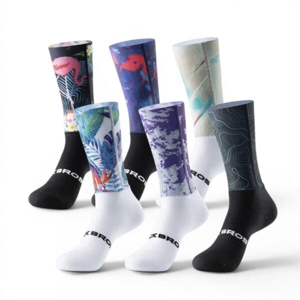 Medias / Calcetines de ciclista de compresión ROCKBROS, profesionales antideslizantes, unisex.