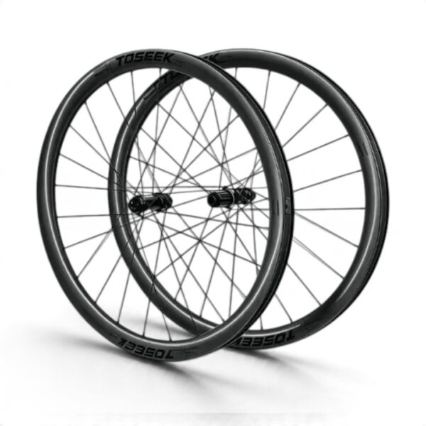 TOSEEK 38TU32B Ruedas Carbono Gravel 38mm Tubeless Thru Axle 12x100/12x142