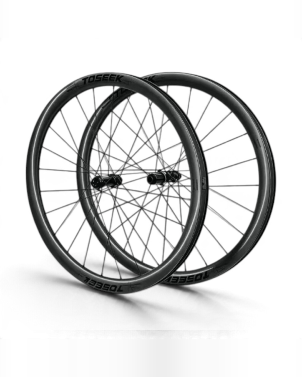 TOSEEK 38TU32B Ruedas Carbono Gravel 38mm Tubeless Thru Axle 12×100/12×142