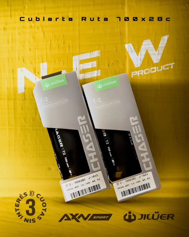🔥 LANZAMIENTOCubierta Jiluer Chaser T2 Ruta 700x28c Kevlar Negro: rápida y confiable para asfalto.🛞 700x28c (ETRTO 28-622): calce preciso
🧵 60 TPI: más resistencia a pinchazos
🧳 Kevlar plegable: práctica para llevar
⚖️ 283–291 g: liviana para acelerar
💧 Dibujo que drena en mojado
🔧 Hasta 85–87 PSI: rodaje firmeEnvíos gratis en compras superiores a $49.999. 3 cuotas sin interés con Visa y Mastercard. 10 % de descuento por transferencia o débito. Despacho en 24 horas.¿La sumás al carrito en nuestra web?#AXNSPORT #Ciclismo #Jiluer #CubiertasCiclismo #CiclismoRuta #CiclismoUrbano #700x28 #Kevlar