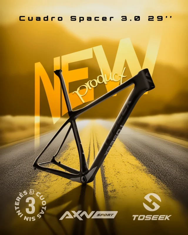🔥 ¡Lanzamiento! Cuadro TOSEEK Spacer 3.0 29” para un armado prolijo, con cableado interno.
Ideal para tu 29 si querés carbono y estética limpia.⚙️ Carbono T800: estructura liviana
🪶 1150 g en talle S (15”): subís más liviano
🧩 Incluye dirección, eje y adaptador
🪑 Poste carbono 27.2x350 mm offset 2 cm: ajuste fino
🔧 Cableado interno: requiere manillar interno
🔁 Cableado externo: usá el adaptador incluidoEnvíos gratis en compras superiores a $49.999. 3 cuotas sin interés.
¿Lo sumás a tu próximo build en la web de AXNSPORT?#AXNSPORT #Ciclismo #TOSEEK #Cuadros #MTB #Carbono #29er