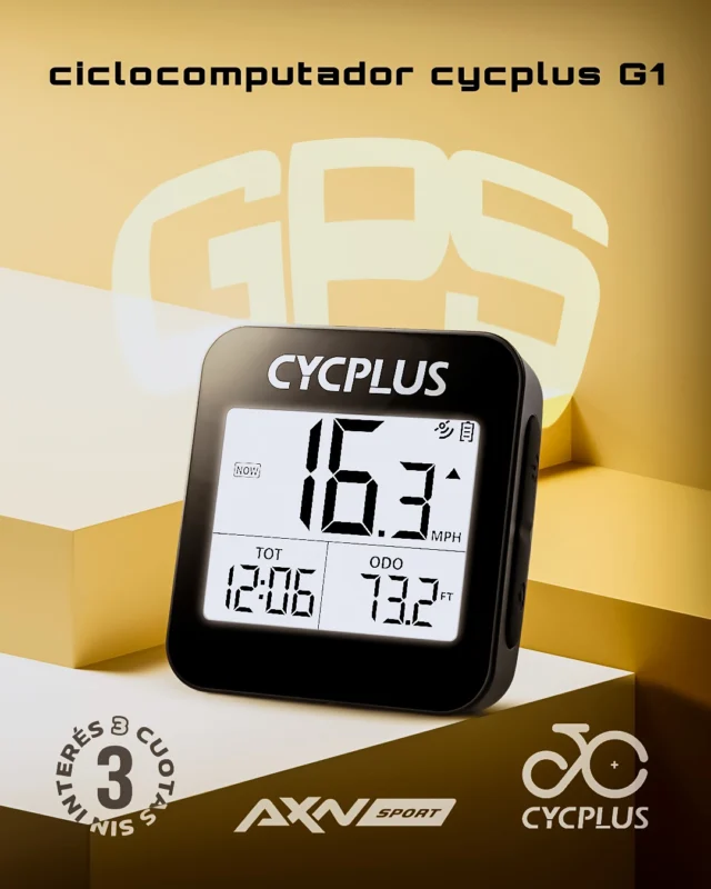 🔥 Excelente para tus comienzos: Ciclocomputador Cycplus G1 GPS ANT+.Compacto y liviano (59×55×22 mm, 70 g), pantalla 2″, IPX6.
Hasta 20 h de uso continuo. Batería 600 mAh, carga en 2 h, modo suspensión tras 10 min de inactividad.
.
Envios rápidos a todo el país:
• Envío gratis desde $49.999.
• 3 cuotas sin interés con Visa/Mastercard.
• Hasta 12 cuotas fijas.
• 10 % de descuento con transferencia o débito.
• Despacho en 24 h.
Garantía de expertos.
Entrá a la web y conseguí el tuyo hoy.#CycplusG1 #OfertaLanzamiento #GPSciclismo #CiclismoArgentina #RoadBike #MTB #CiclistaUrbano #BikeComputer #Entrenamiento