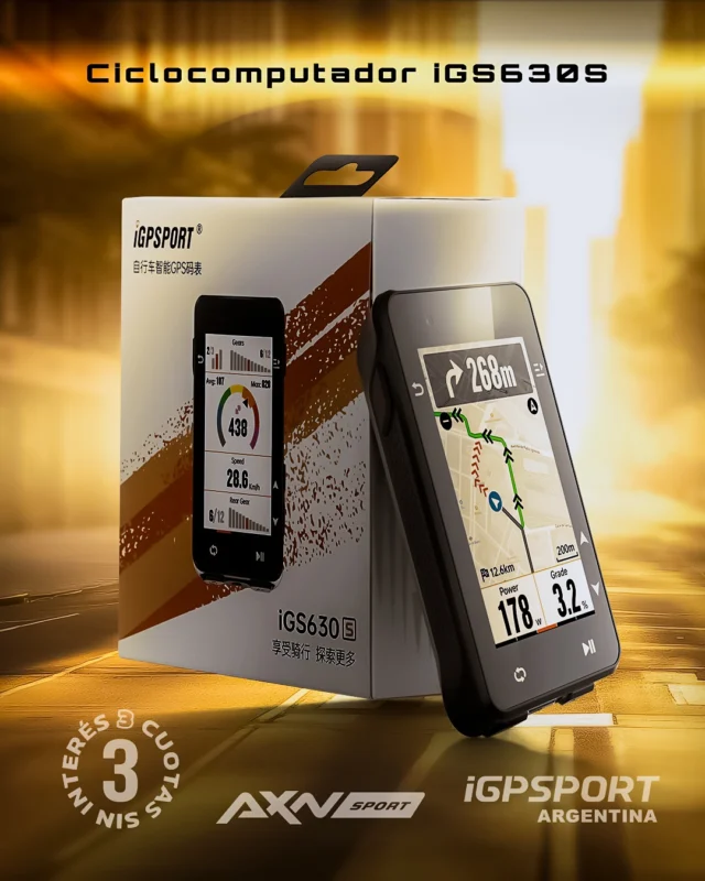 🚴 Todo lo que necesitás para llevar tu entrenamiento al siguiente nivel:

✔ iGS630S Ciclocomputador GPS: Navegación inteligente, pantalla de 2.8", memoria de 16 GB y 45 horas de batería.
✔ Sensor de cadencia C70: Precisión para medir tu pedaleo.
✔ Sensor cardíaco HR40 Panda Edition: Controla tu ritmo con tecnología avanzada.
✔ Sensor de velocidad SPD70: Mide cada kilómetro con exactitud.

📲 Compatible con Strava, TrainingPeaks y más, con tecnología BLE5.0/ANT+ para máxima conectividad.

🔗 Llevate el combo completo ahora desde www.axnsport.com y pagalo en 3 cuotas sin interés con tarjetas bancarias Visa y Mastercard 💳.
Aprovechá descuentos por transferencia bancaria o en 1 cuota con tarjeta de débito y crédito 😍.

🚚 Envíos a todo el país. ¡Apurate mientras hay stock! 💥

#iGPSPORT #AXNSPORT #igpsportargentina #axnsportok #Ciclismo #Ciclocomputador #EntrenamientoCiclista #TecnologíaDeportiva